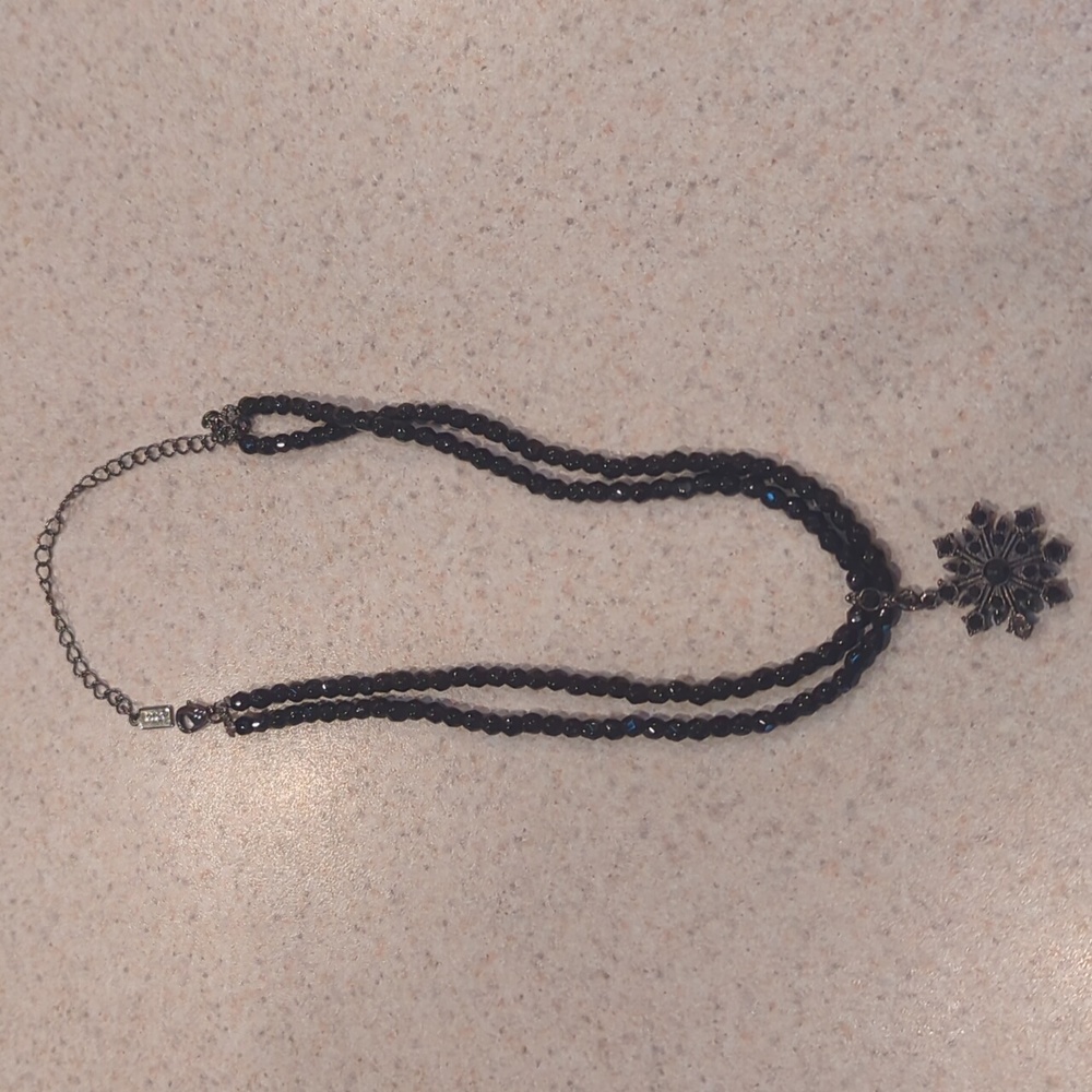 Black beaded necklace